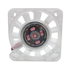 12V4010风扇带灯风扇直流5V风机透明带灯风机大风量风扇低噪音